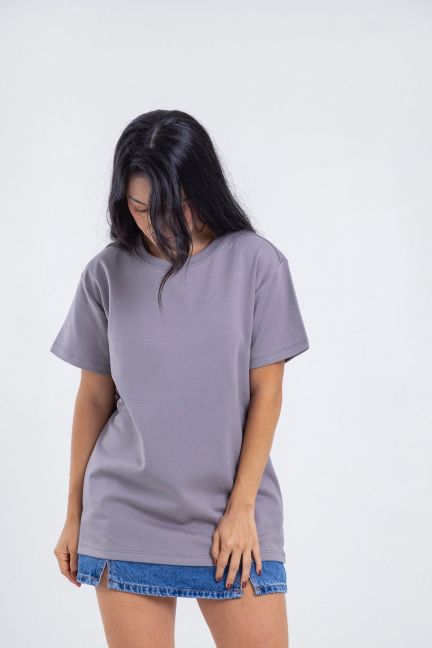 Camiseta para ELLAS Alto Gramaje Regular- ¡Nuestra joya! SLATE GREY