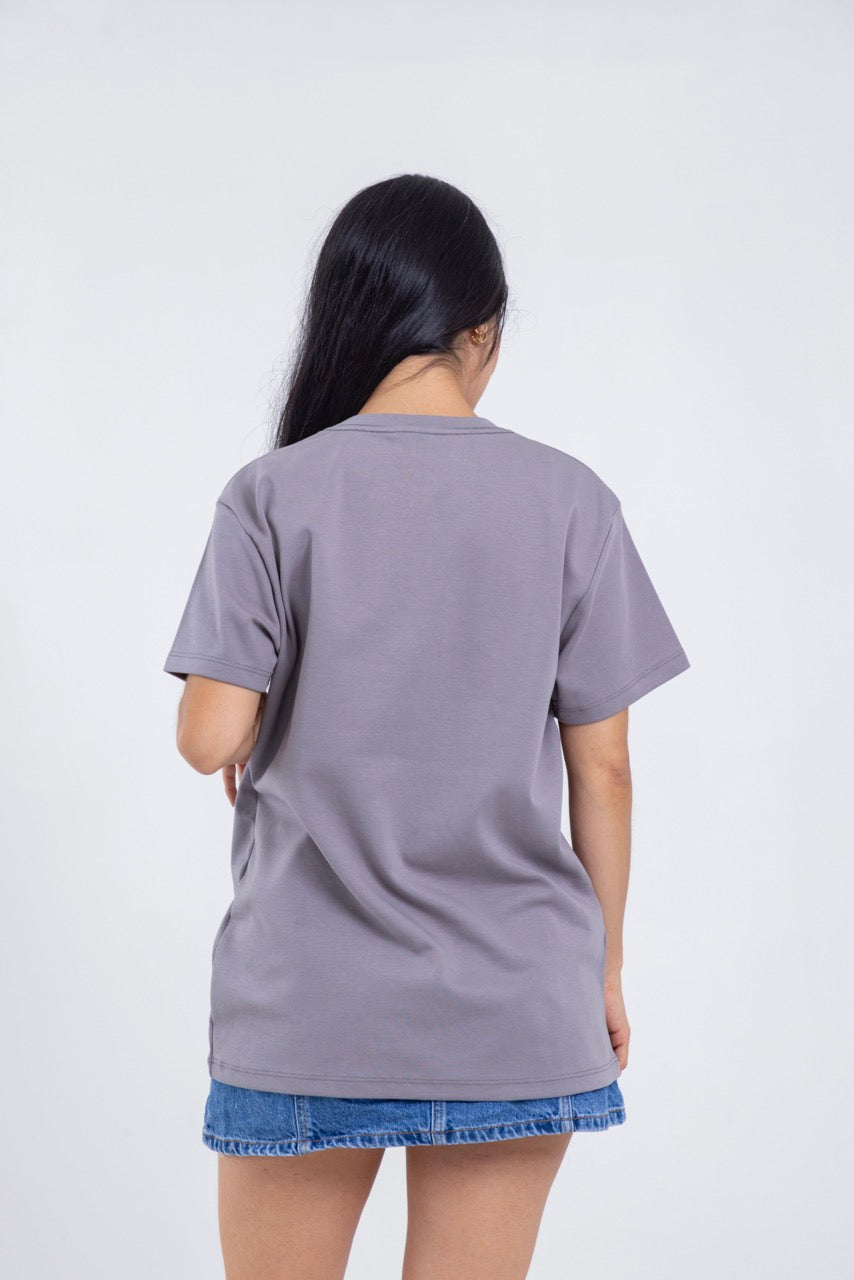 Camiseta para ELLAS Alto Gramaje Regular- ¡Nuestra joya! SLATE GREY
