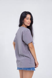 Camiseta para ELLAS Alto Gramaje Regular- ¡Nuestra joya! SLATE GREY