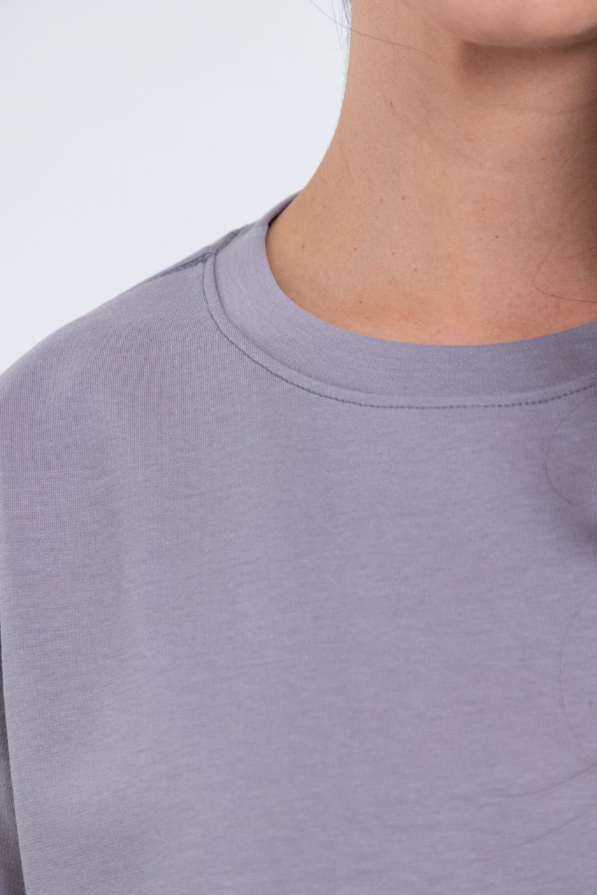 Camiseta para ELLAS Alto Gramaje Regular- ¡Nuestra joya! SLATE GREY