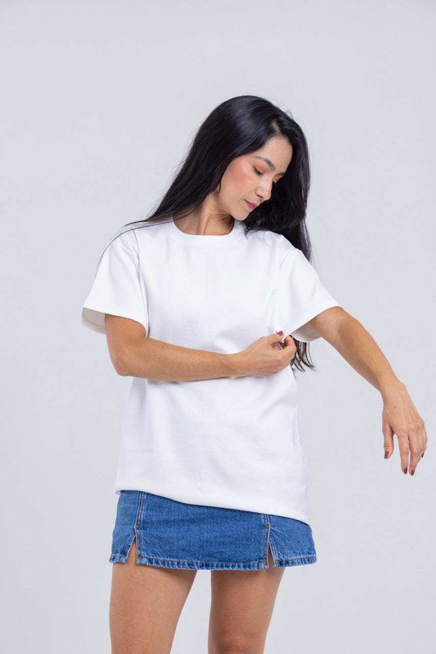 Camiseta para ELLAS Alto Gramaje Regular- ¡Nuestra joya! WHITE BRIGHT