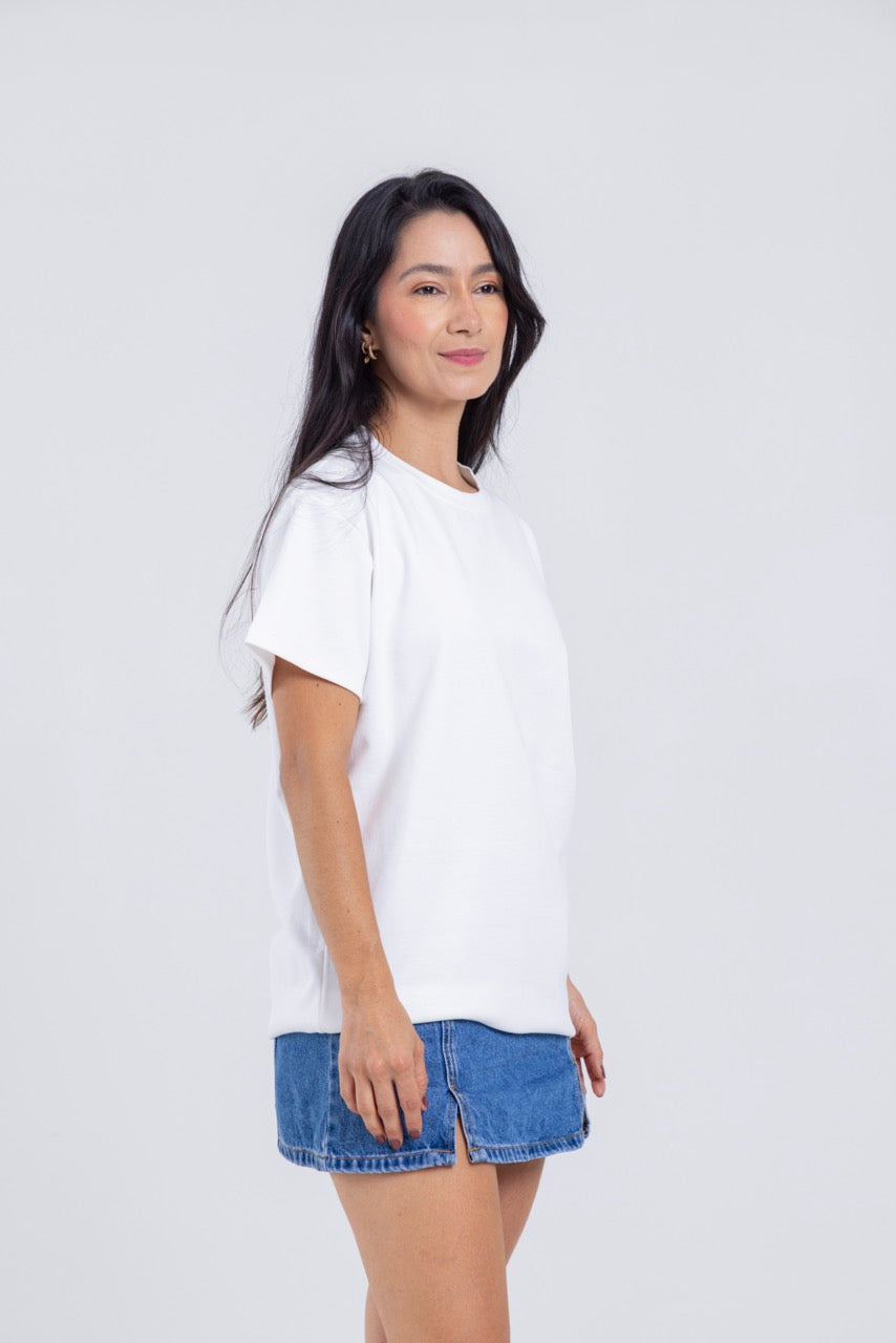 Camiseta para ELLAS Alto Gramaje Regular- ¡Nuestra joya! WHITE BRIGHT