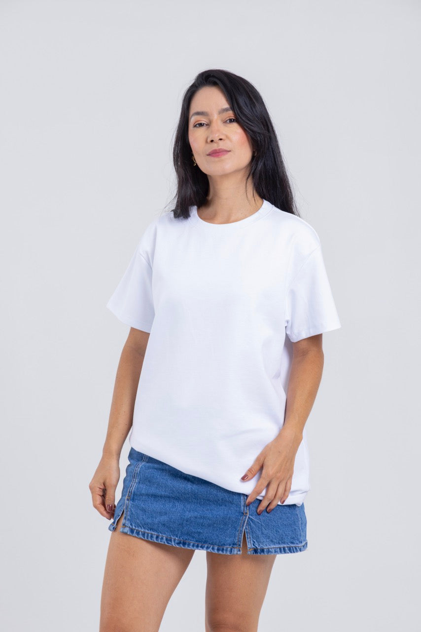 Camiseta para ELLAS Alto Gramaje Regular- ¡Nuestra joya! WHITE BRIGHT