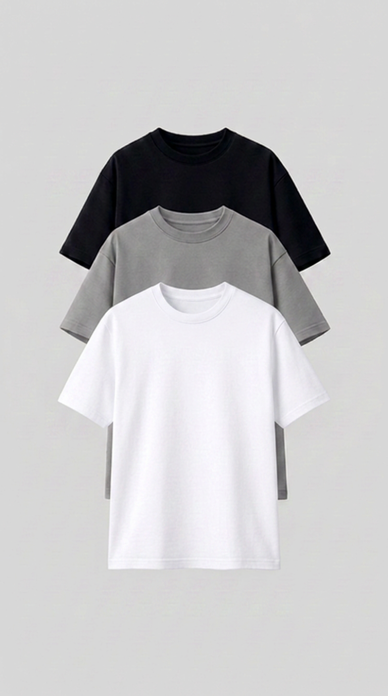 Pack de 3 Camisetas Alto Gramaje- Regular $76.333 c/u