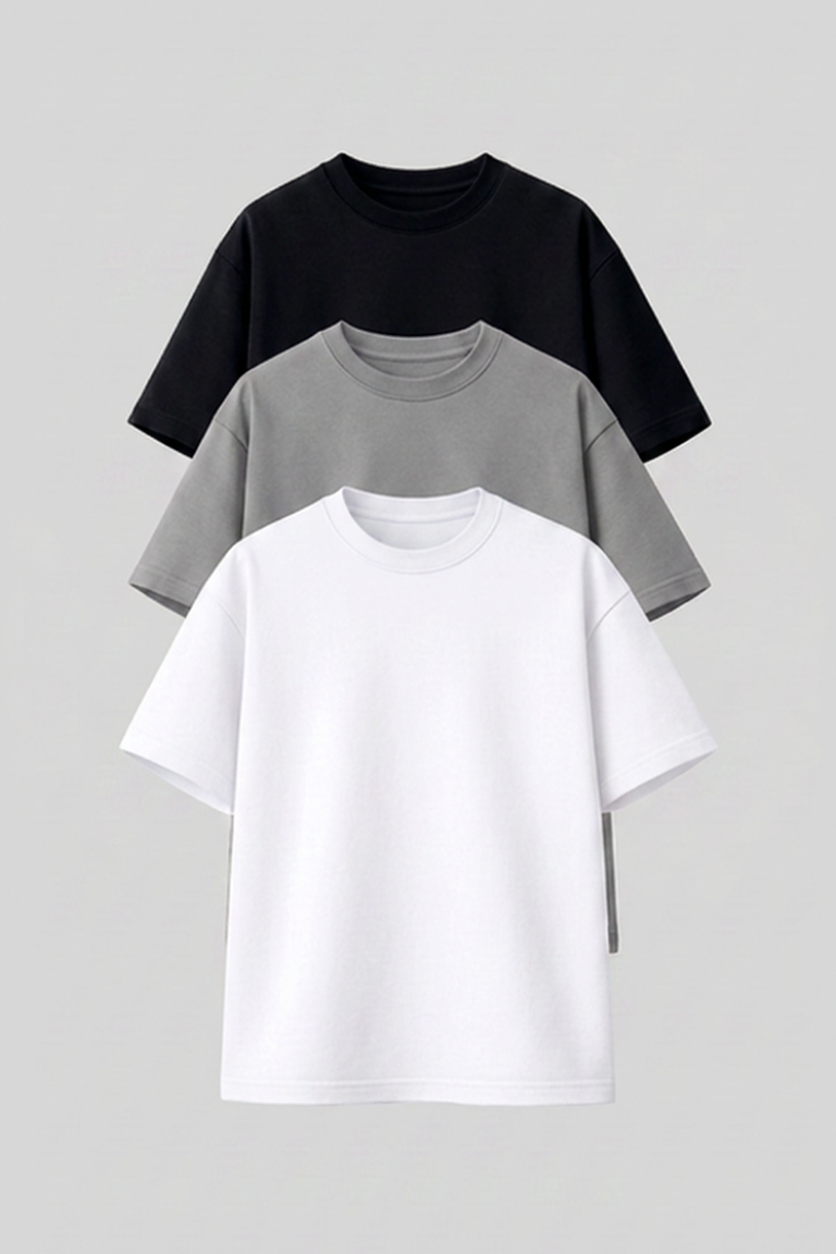 Pack de 3 Camisetas Oversized - Amplía $70.000 c/u